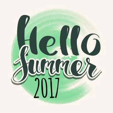 Lettering composition of Summer Stock Illustration