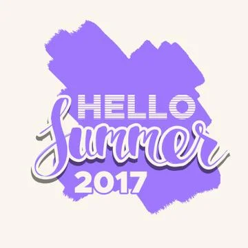 Lettering composition of Summer Stock Illustration