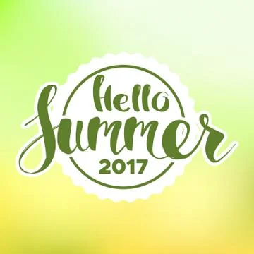 Lettering composition of Summer Stock Illustration