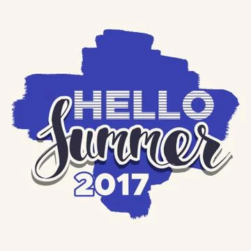 Lettering composition of Summer Stock Illustration