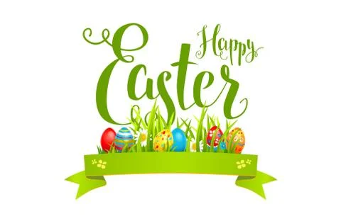 Lettering Design easter card Stock Illustration