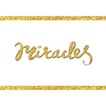 Lettering design for posters Miracles Illustrazione stock
