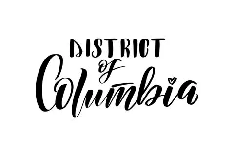 Lettering District of Columbia Stock Illustration