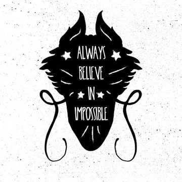 Lettering in dragon Stock Illustration