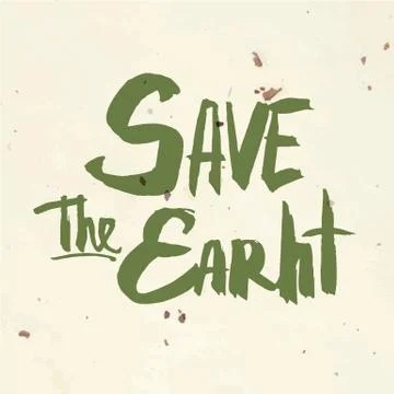 Lettering Earth Day Stock Illustration