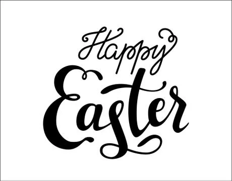 Lettering easter card Stock Illustration
