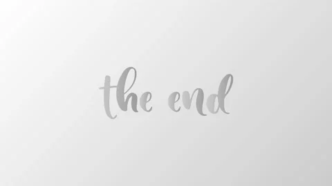 Lettering the end is gray in neo morphism (neumorphism) style. Stock Footage 170015812