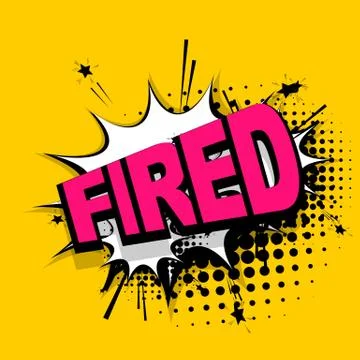 Lettering fired work comics book balloon Stock Illustration