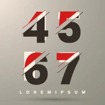 Lettering font template Stock Illustration