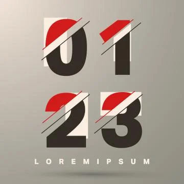 Lettering font template Stock Illustration
