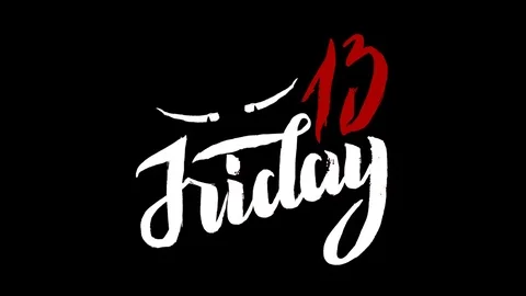 Lettering - Friday 13 Stock Footage 81054527