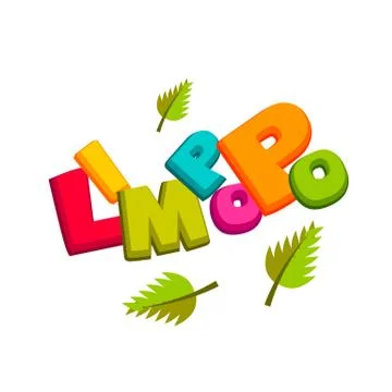 Lettering funny comic colored font Limpopo Stock Illustration