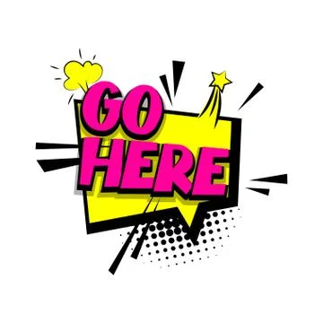 Lettering go here comic text pop art Stock Illustration