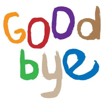 Lettering goodbye. Stock Illustration