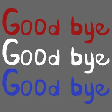 Lettering goodbye. Stock Illustration