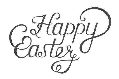 Lettering for Greeting Cards Happy Easter Illustrazione stock
