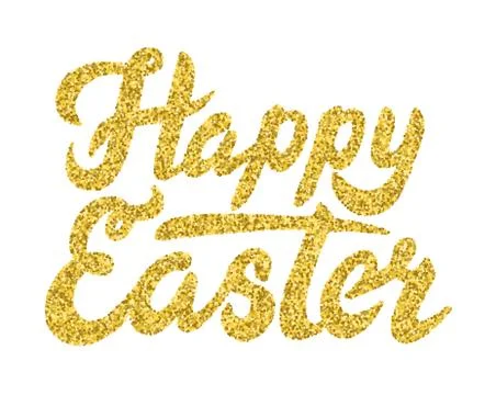 Lettering Happy Easter Illustrazione stock