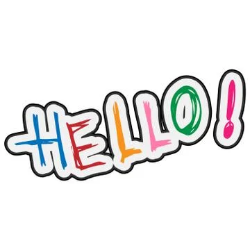 Lettering hello Stock Illustration