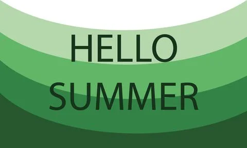 Lettering hello summer, vector. Illustrazione stock