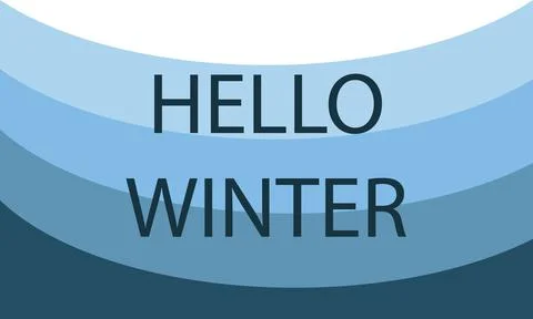 Lettering hello winter, vector. Stock Illustration