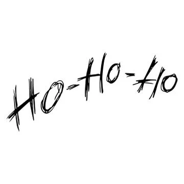 Lettering ho-ho-ho. Vector inscription "ho-ho-ho." Stock Illustration