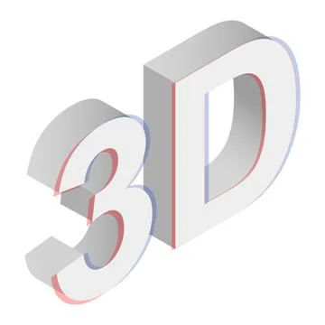 Lettering isometric 3d icon Stock Illustration