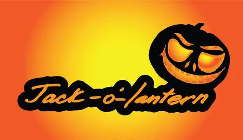 Lettering Jack-o-lantern Illustrazione stock