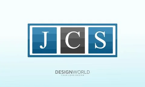 Lettering JCS vector design template, art and design Stock Illustration