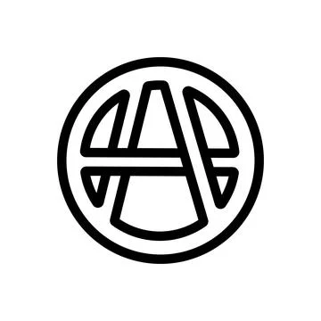 A lettering logo Stock Illustration