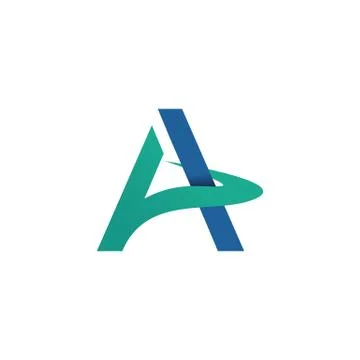 A Lettering logo. Simple logo type letter A Stock Illustration