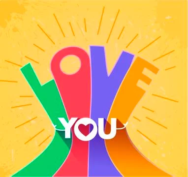 Lettering love Stock Illustration