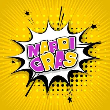 Lettering Mardi Gras Stock Illustration