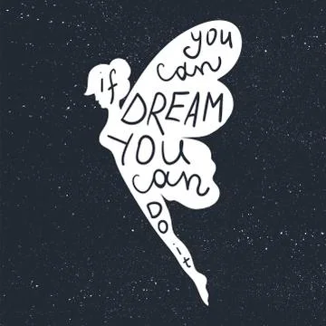 Lettering motivation poster Stock Illustration