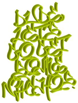 Lettering of phrase-Dude,let's go get some nachos.3D rendered illustration. Stock Illustration