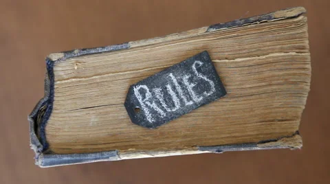 Lettering "Rules" and book Stock Footage 53304101