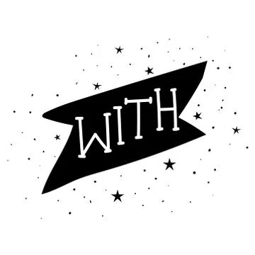 With lettering in a shape over white background 库存插图
