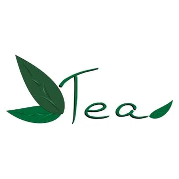 Lettering tea icon. Stock Illustration