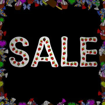 Lettering. Vector. Design elements for Magazine, leaflet, billboard, sale. Unive Stockillustratie