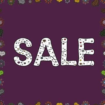 Lettering. Vector illustration. Seamless pattern. Picture in white, brown and gr Stockillustratie