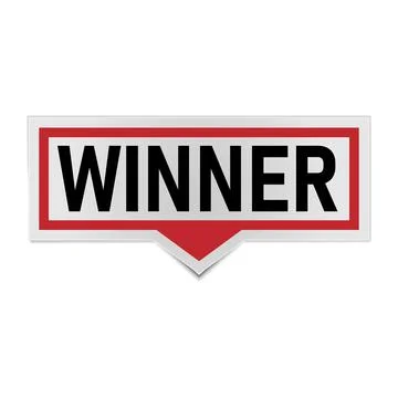 Lettering winner, win, game trophy prize boom wow. Speech Buble vector Stock Illustration