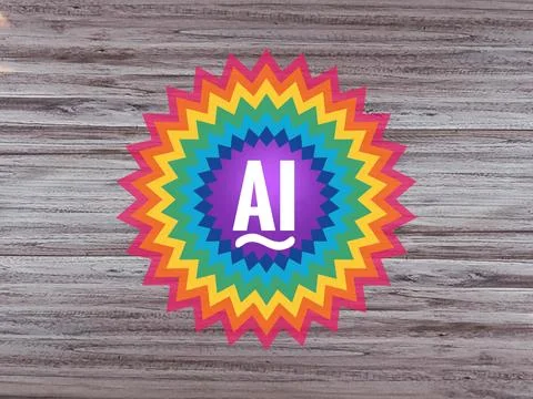 Lettering word ai or artificial intelligence Stock-Illustration