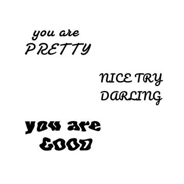 Lettering words of affirmation Stock Illustration