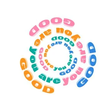 Lettering words of affirmation Stock Illustration