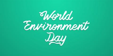 Lettering of World Environment Day Stock Illustration
