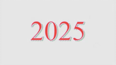 Lettering year a alpha channel Stock Footage 233329214