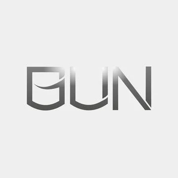 Lettermark Gun Logo Stock Illustration