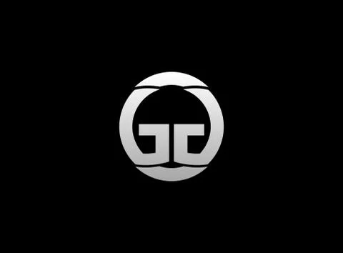 Lettermark logo GG. logo initials double letter G. Logo design identity or ab Stock Illustration