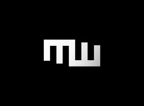 Lettermark logo MW. logo initials letter M and W. Logo design identity or abb Stock Illustration