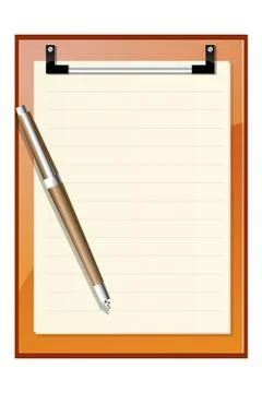 Letterpad with ballpen Stock-Illustration