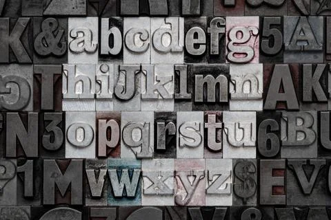 Letterpress alphabet Stock Photos